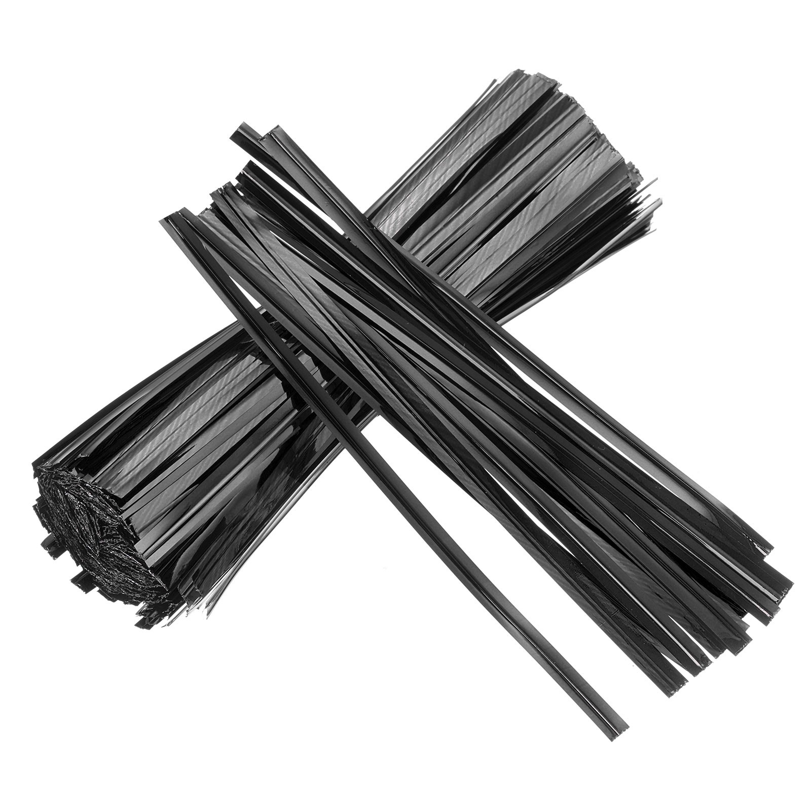 600pcs Twist Ties 4" 0.16 inch Foil Bread Ties Garden Plant Ties, Black