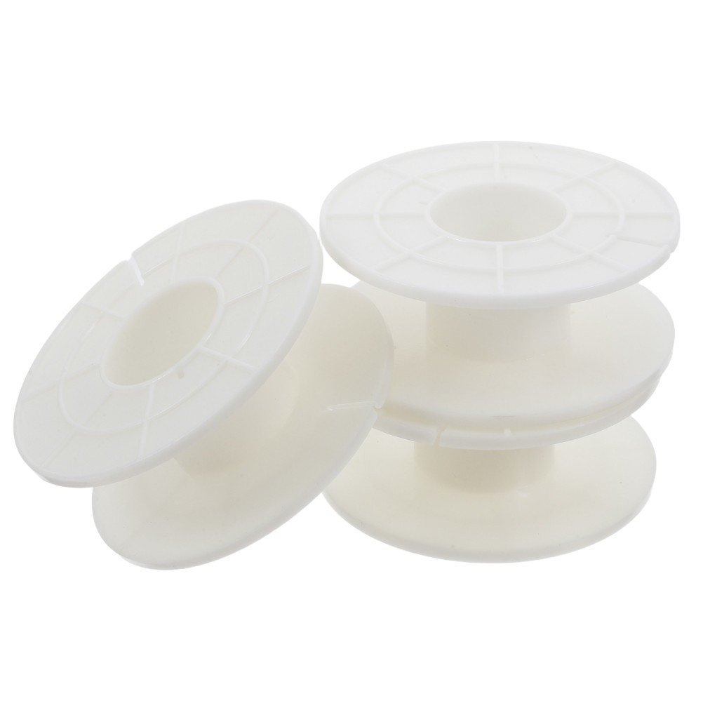 White Plastic Cord Carrier Reels 3Pcs Portable Durable Wire Storage
