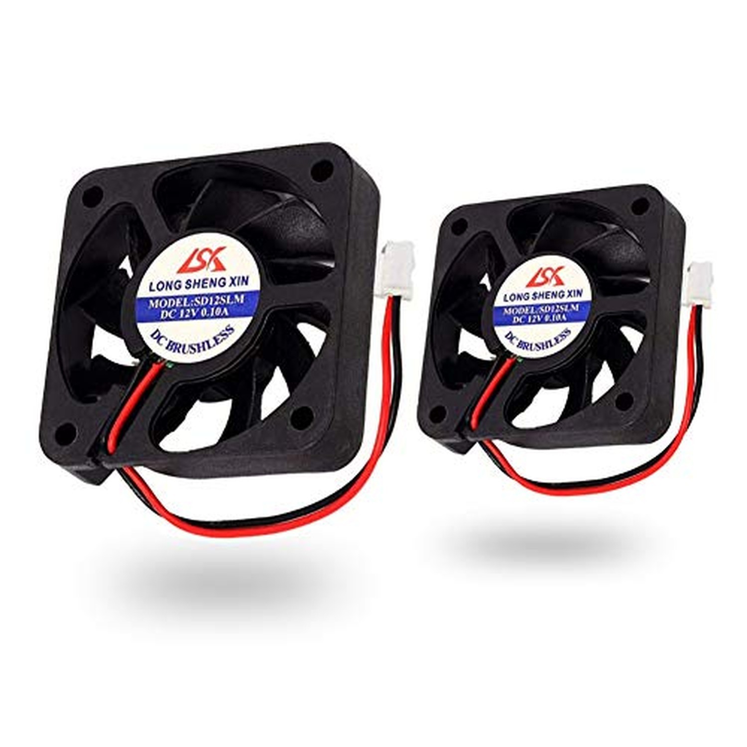 2 PCS 50mm x 50mm x 10mm Brushless Cooling Fan, ICSTATION DC 12V Cooling Fan ...
