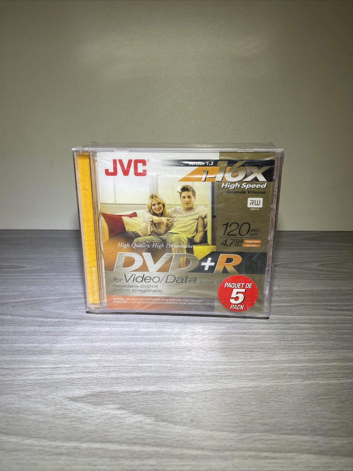 JVC DVD-R 120 min 4.7 GB Recordable Disc - 5 Pack - new, factory sealed