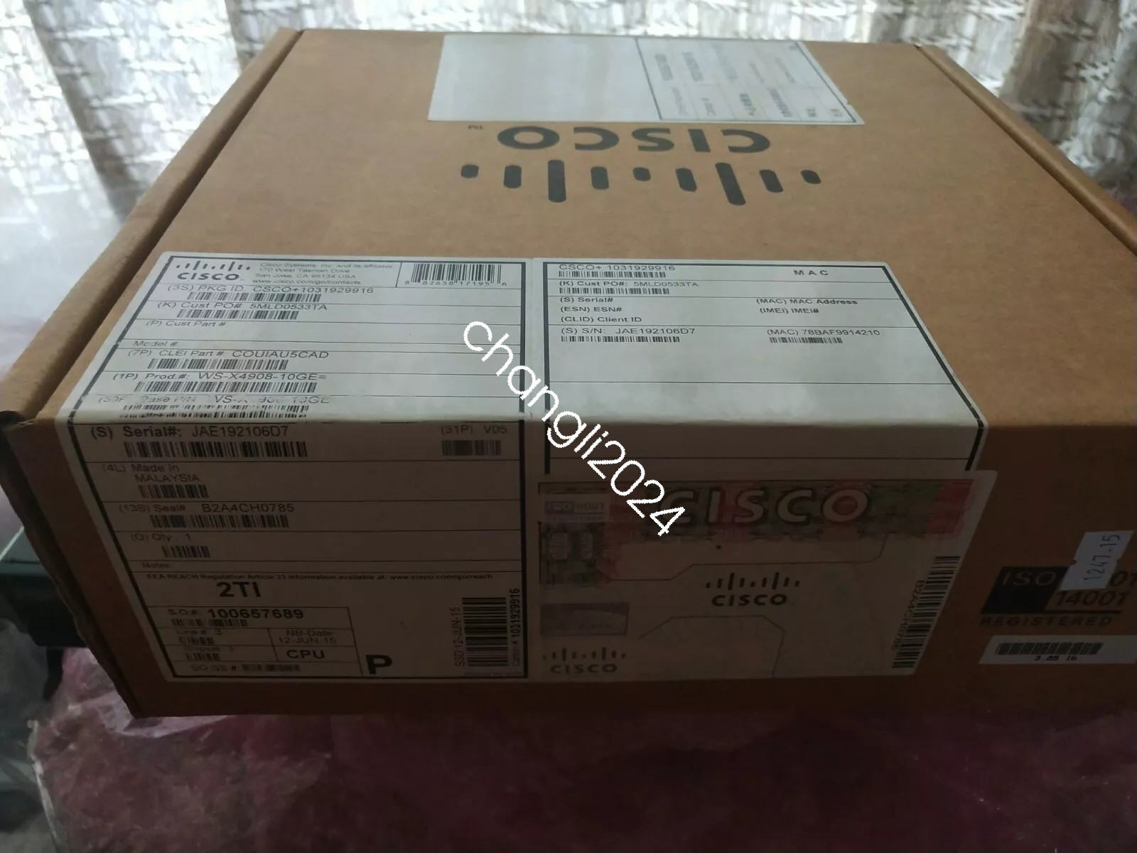 Cisco WS-X4908-10GE 4900M 8 port 10GE half card with X2 Interfaces DHL or FedEx