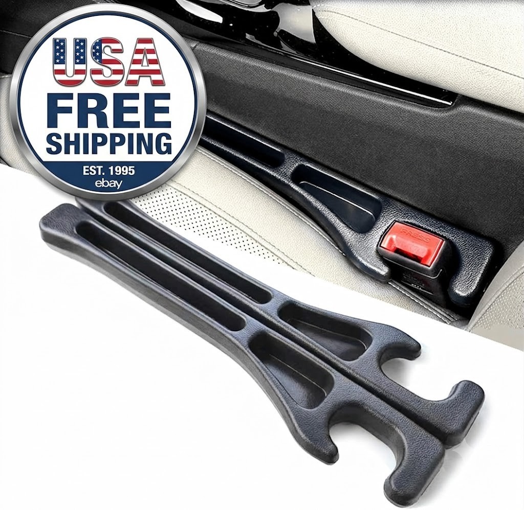 2x Car Seat Gap Filler Universal Side Pocket Slot Blocker Catcher Interior Mat