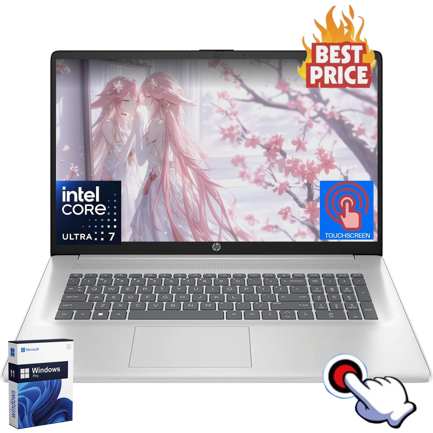HP 17-CN5075CL 17.3" Intel Core Ultra 7 255U 64GB RAM 4TSSD W11P