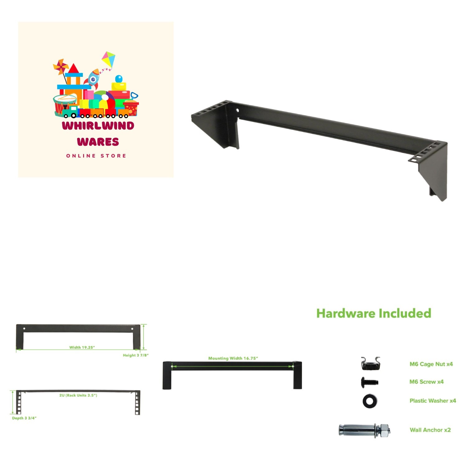 Compact 2U Wall Mount Server Rack - 19-inch for Effective Equipment Management