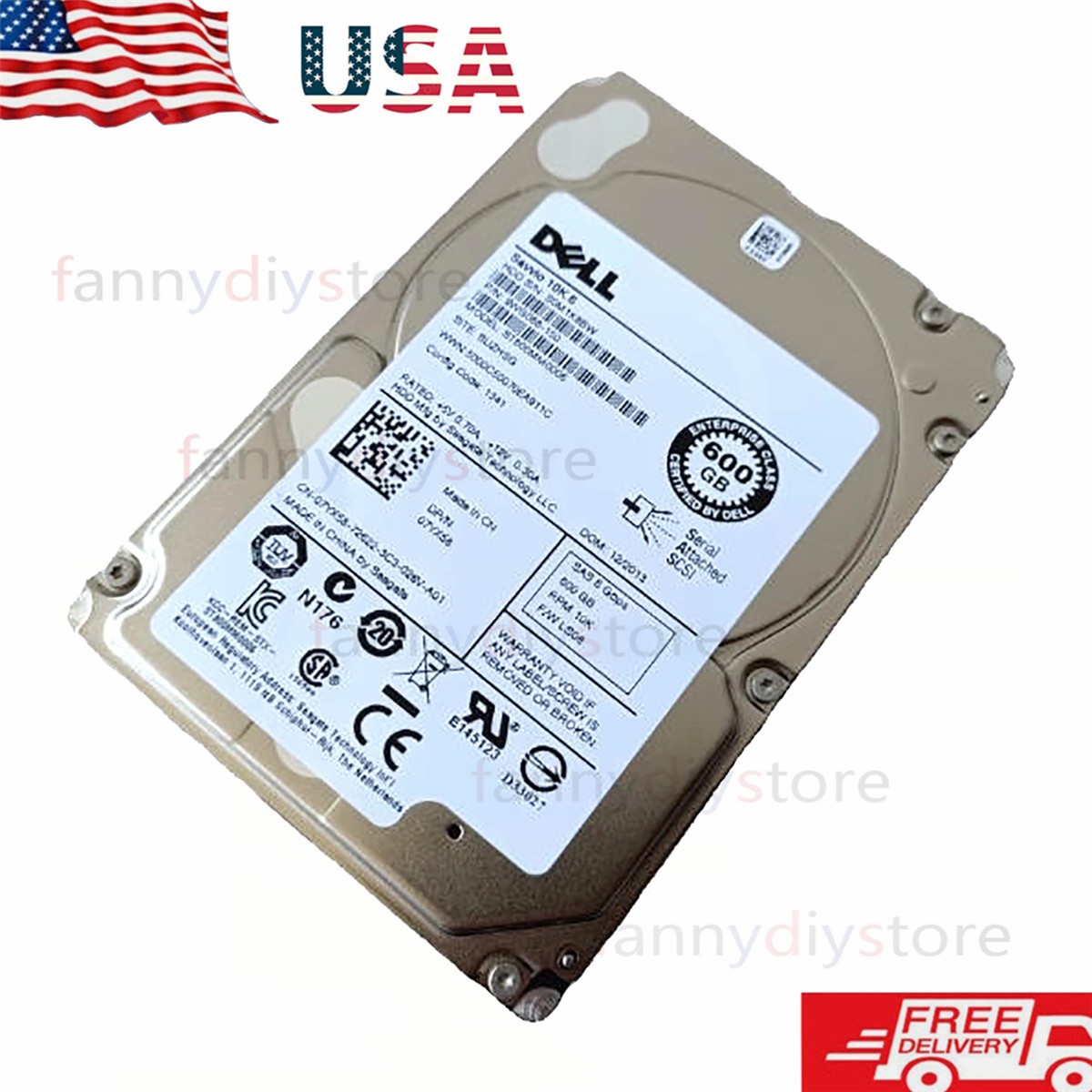 NEW Dell Savvio 10K.6 600GB 10000RPM SAS 6Gbps 64MB 2.5" 0FK3C ST600MM0006 USK