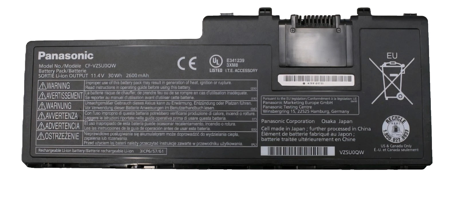 Genuine 30WH CF-VZSU0QW CF-20 Battery for Panasonic ToughBook Toughpad FZ-A2 OEM