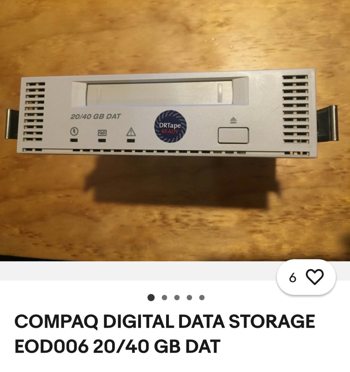 COMPAQ DIGITAL DATA STORAGE EOD006 20/40 GB DAT