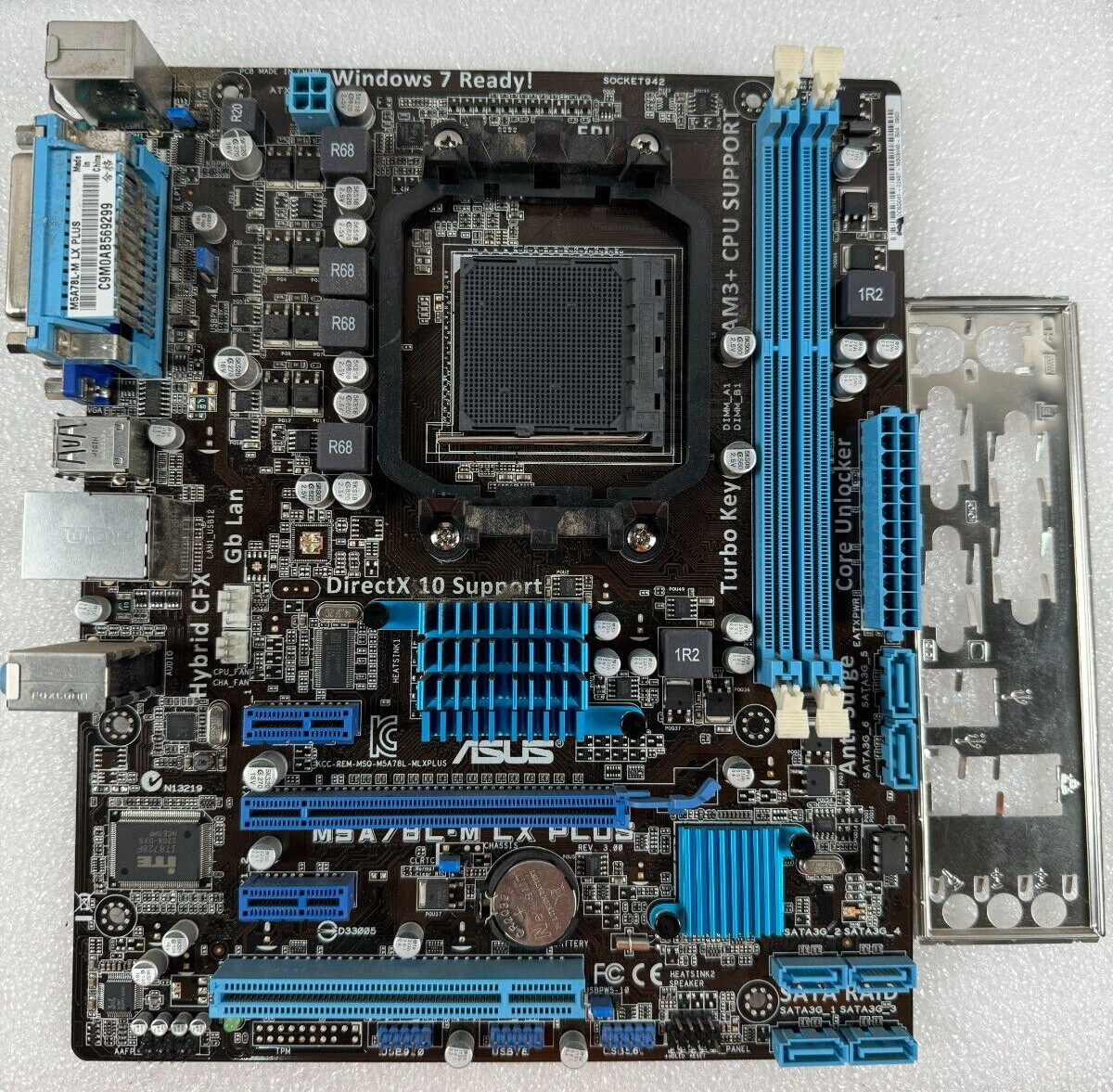 Asus M5A78L-M LX Plus AMD AM3 AM3+ Desktop Motherboard w/ IO shield