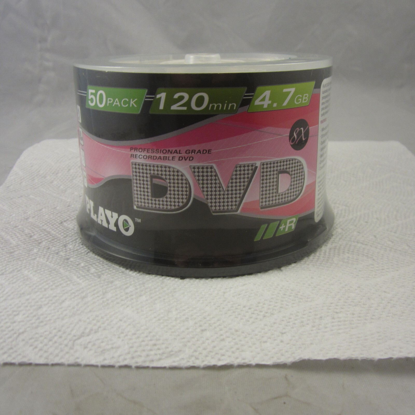 New Playo 50 Pack DVD+R 120 Min  4.7 GB  Factory Sealed