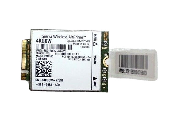 4KG0W Dell Sierra Wireless AirPrime Qualcomm 4G LTE WWAN NGFF NEW~