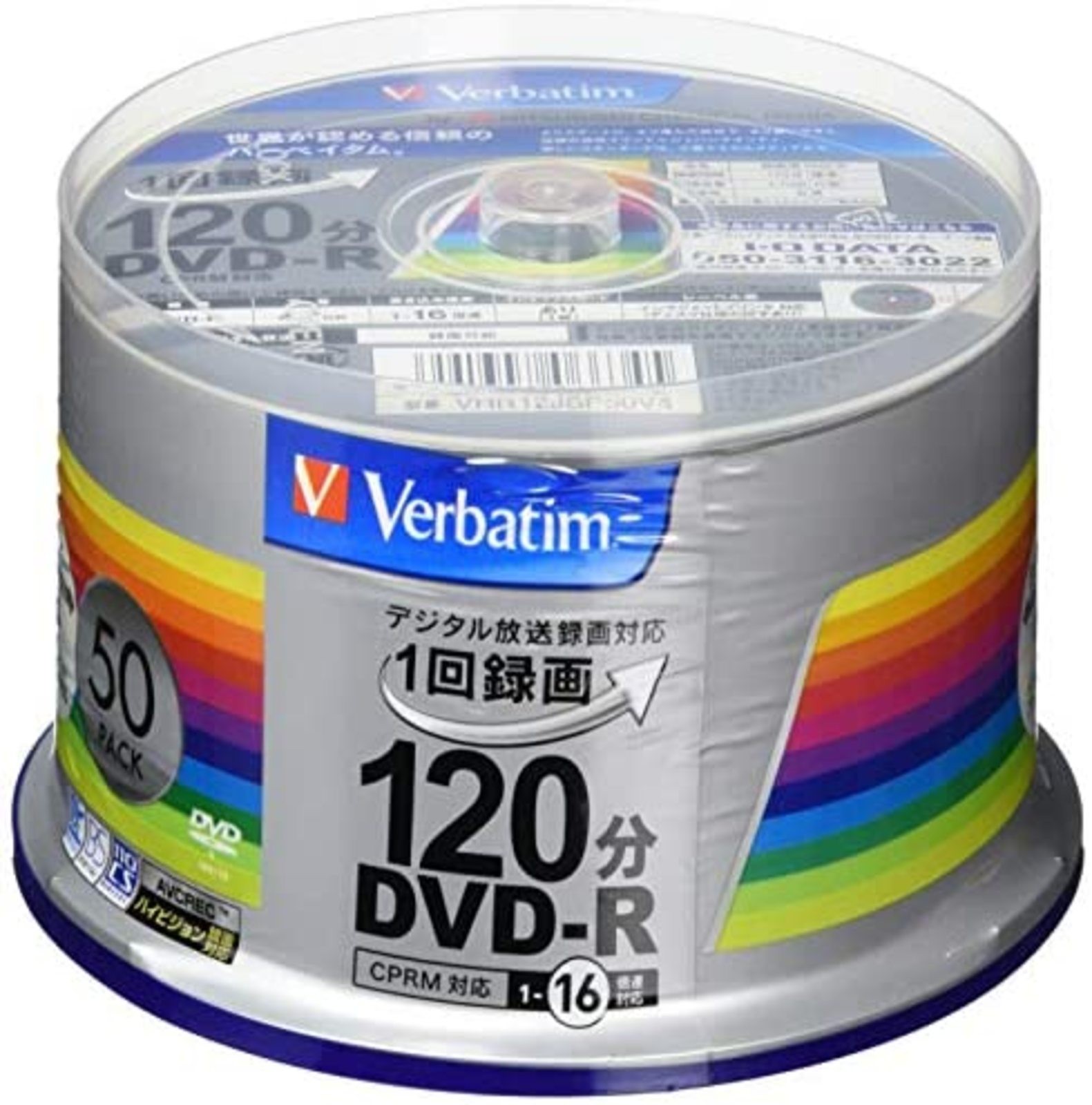 For recording Mitsubishi Verbatim 1 once DVD-R CPRM VHR12JSP50V4 F/S w/Tracking#