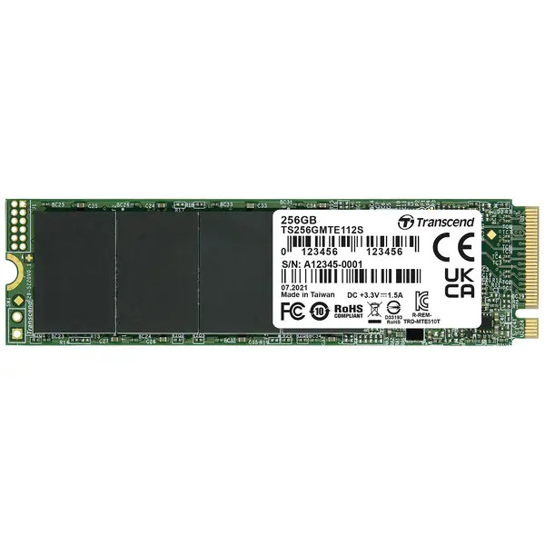 Transcend TS256GMTE112S 112S 256GB Internal NVMe/PCIe M.2 PCIe NVMe 3.0 x4 SSD