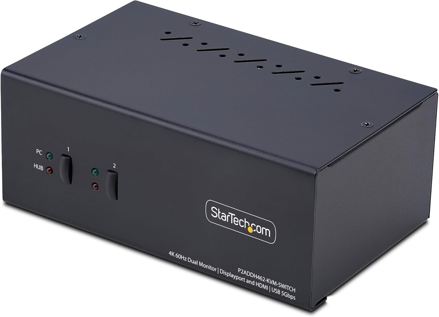 .Com 2-Port Dual-Monitor Displayport and HDMI KVM Switch, 4K 60Hz, 2-Port USB 5G