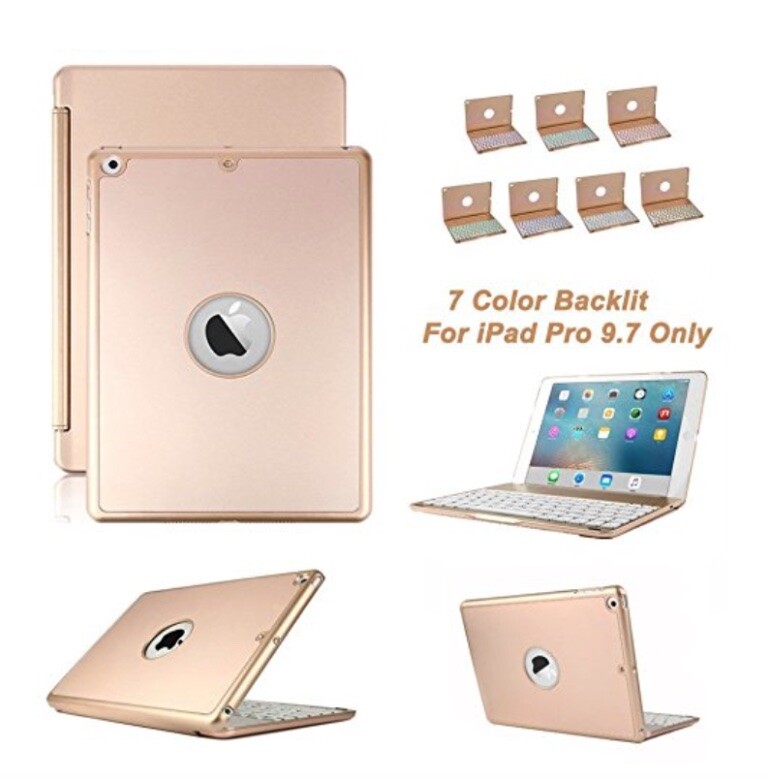 Wireless Bluetooth Keyboard Case Cover-iPad air 2,Pro 9.7-Aluminum alloy