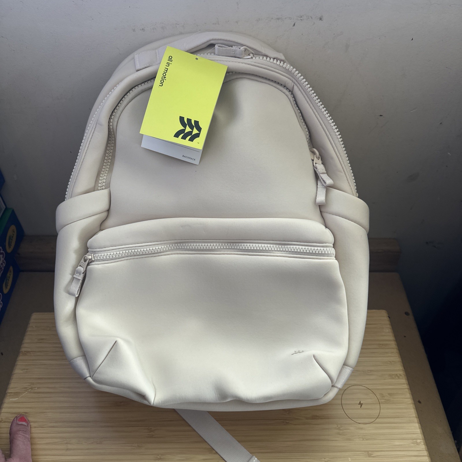 14L Faux Neoprene Backpack - All In Motion Cream: Water Repellent, Fits