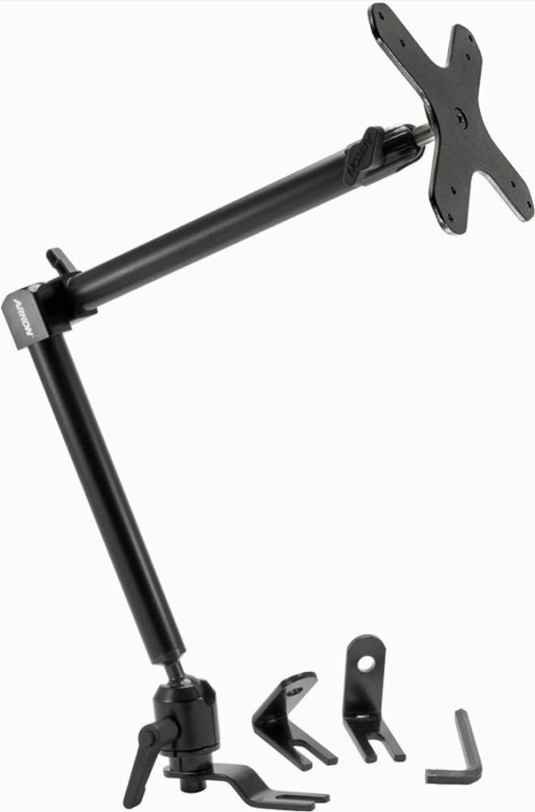 Arkon HD1VESA20 Heavy-Duty Car Seat Rail Mount w/ 22-inch Arm - VESA 75/VESA 100