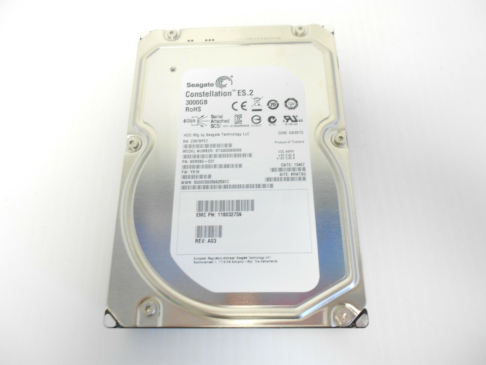 Seagate 3TB 7.2K SAS 3.5" Storage Server Hard Drive 6Gb/s ST33000650SS 9SM260