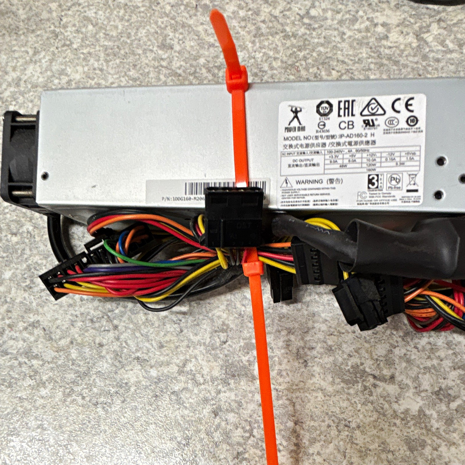 Power Man IP-AD160-2 H 160W ATX Power Supply 24 Pin + 4 Pin 100-240V