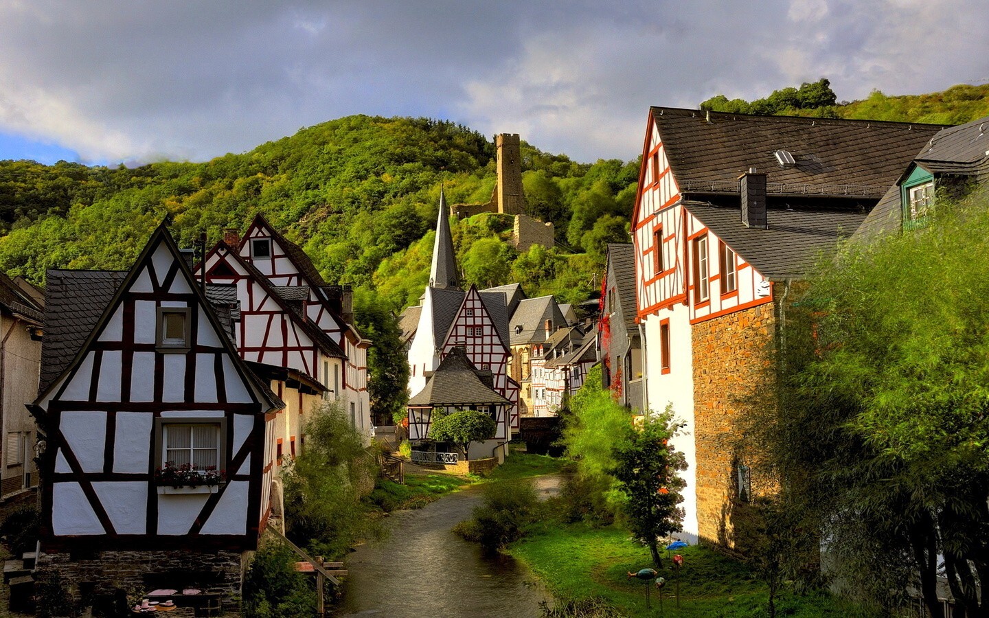 Landscape architecture building old water germany Custom Gaming Mat Desk