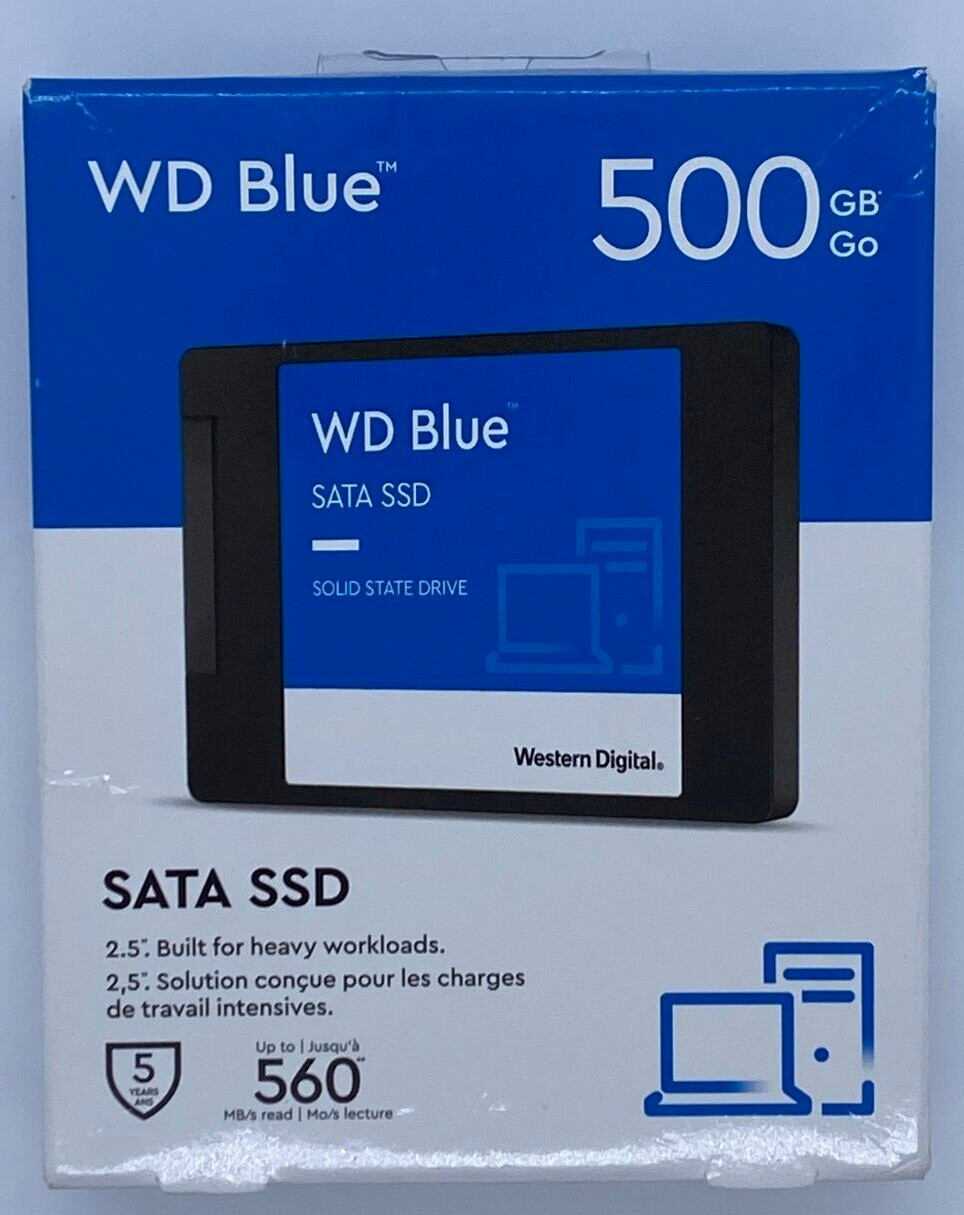 New WD Blue 500GB 3D NAND SSD 2.5 SATA III Internal Solid State Drive