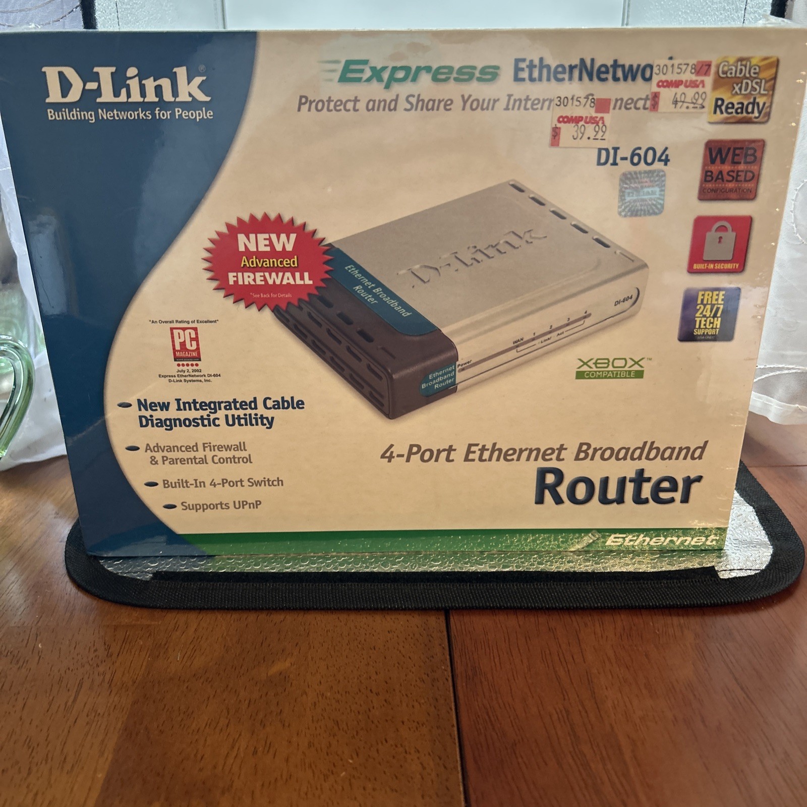 D-Link DI-604 4-Port Ethernet Broadband Router - NEW Factory Sealed