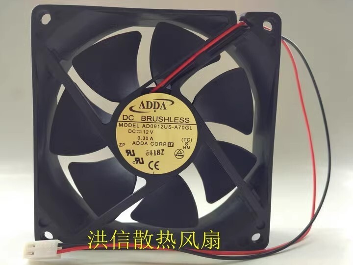 ADDA 9025 AD0912US-A70GL DC12V 0.30A 9CM 2-Pin Power Supply Cooling Fan
