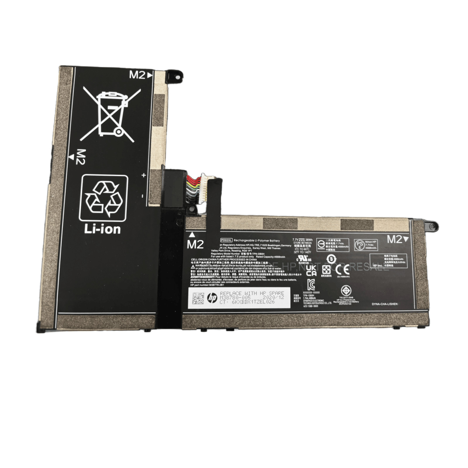 New Genuine PD02XL 7.7V 38WH Laptop battery for TPN-DB0H M38779-2B1