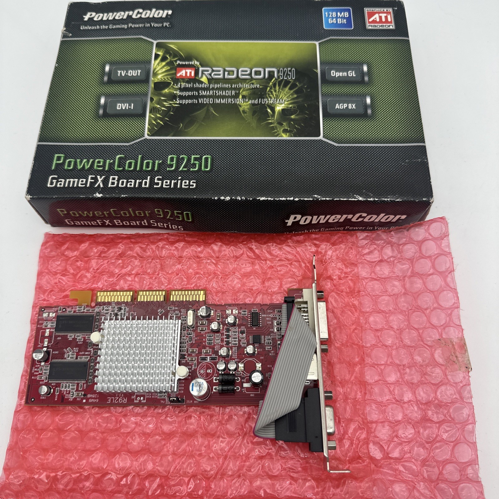 Power Color ATI 9250 AGP Video Graphics Card 128MB 64Bit