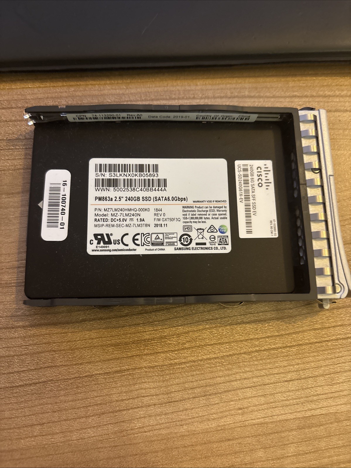 CISCO UCS-SD240G61X-EV 240GB 2.5 6G SATA ENTERPRISE SSD PM863a 2,5" Samsung