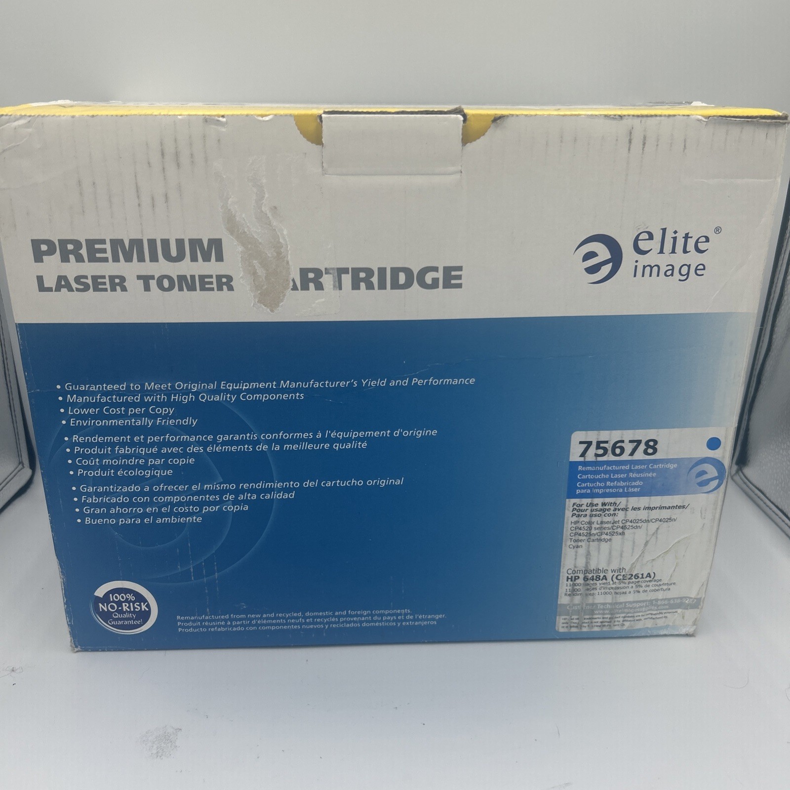 Elite Image Cyan Toner Cartridge Compatible Replacement for HP 75678 NOB