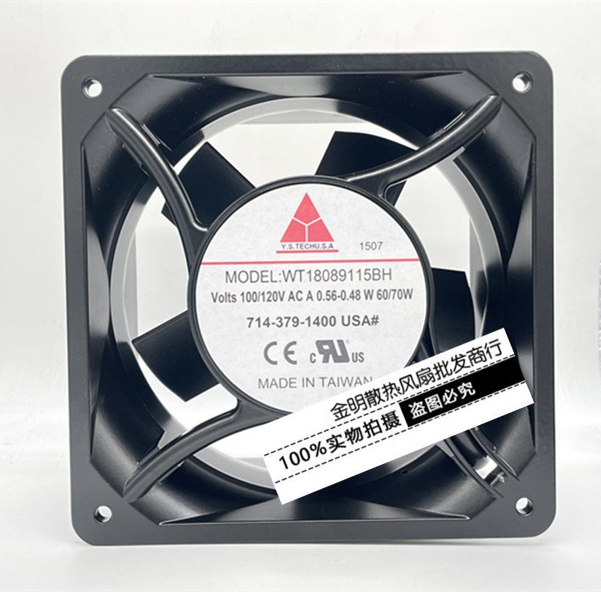 1PCS YEN SUN 17689 WT18089115BH 100/120V 60/70W Axial-Flow AC Cooling Fan