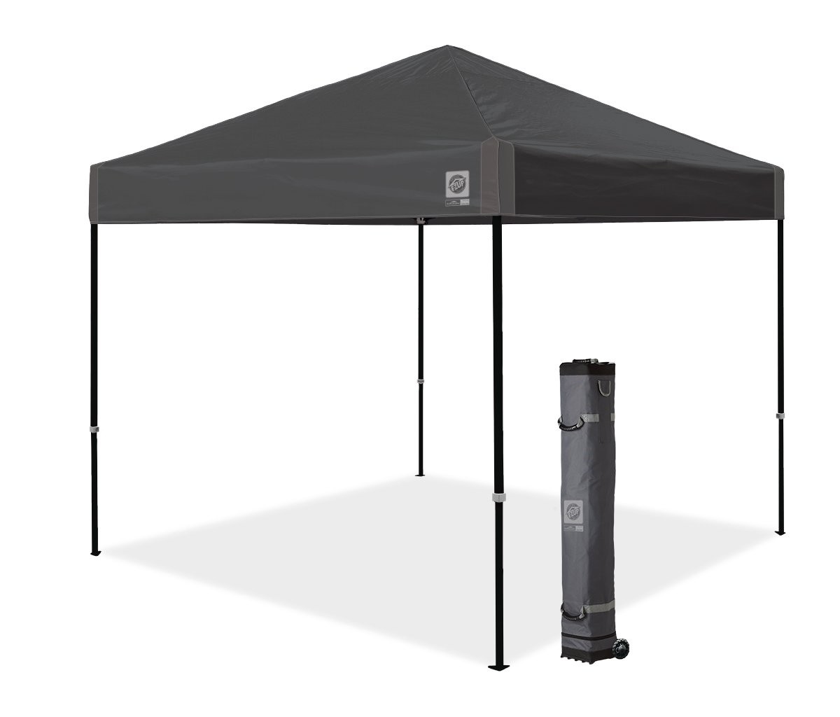 E-Z UP Ambassador Instant Pop Up Canopy Tent, 10' x 10', x Gray