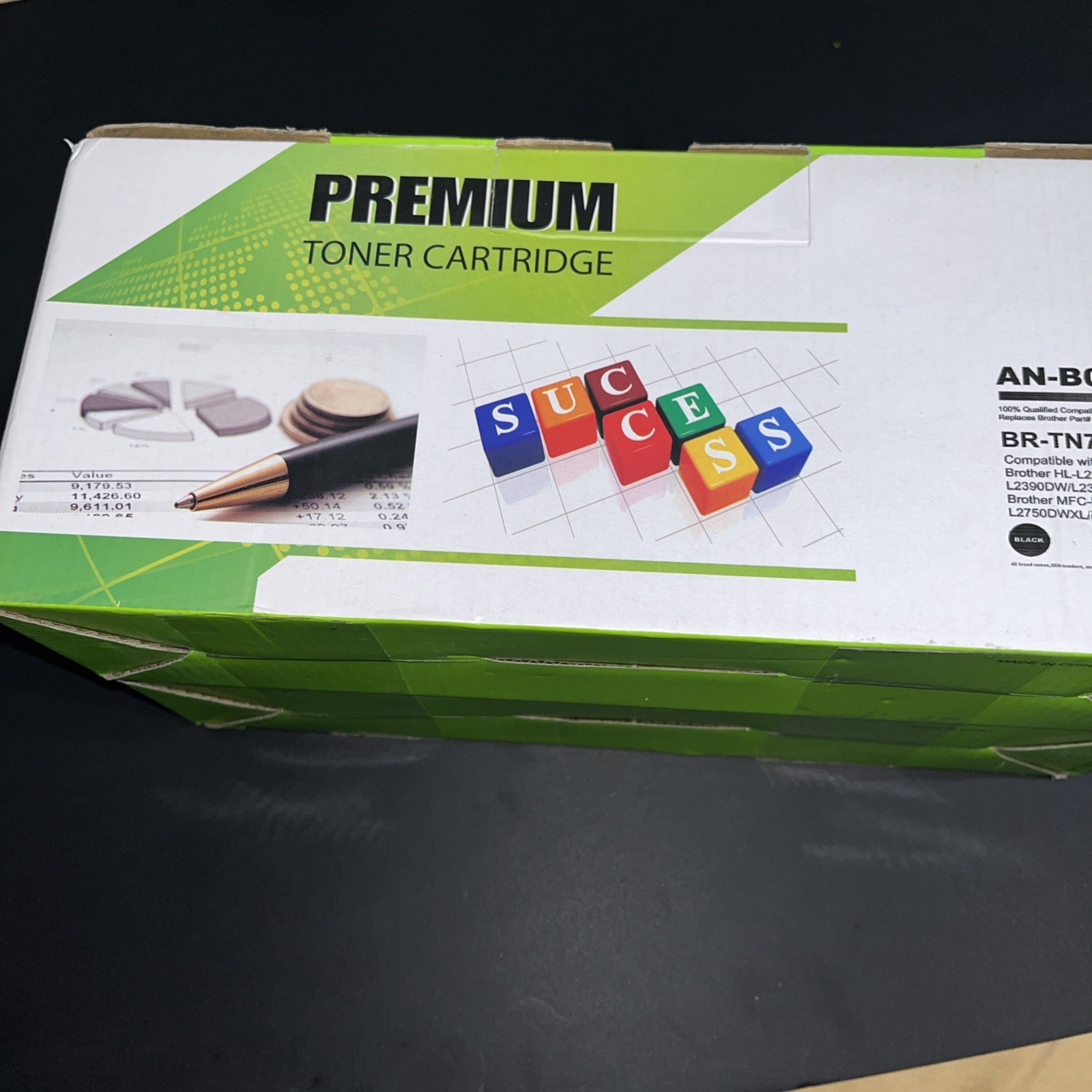 Brother TN760 Premium Black Toner Cartridge AN-B0760-V6 pack of 2 