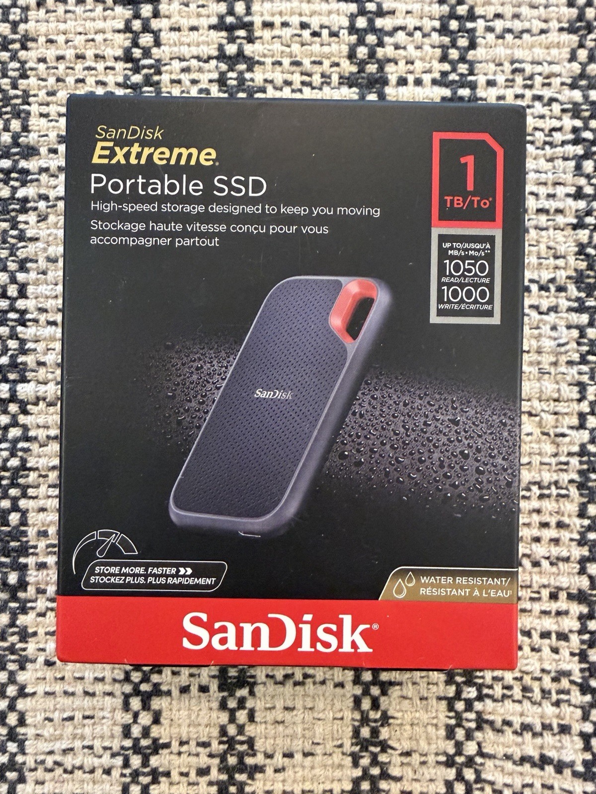 SanDisk 1TB Extreme Portable External SSD USB-C USB 3.2 Gen 2 up to 1050MB/s