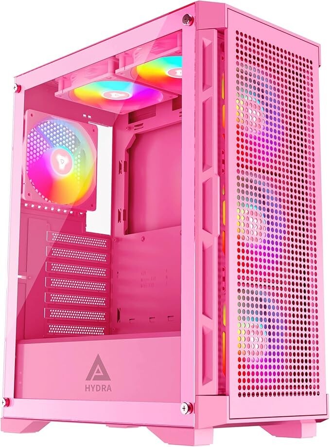 Pre-Built Gaming PC RTX 4060 AMD Ryzen Processor 1TB SSD 32GB Windows 11 Pink PC