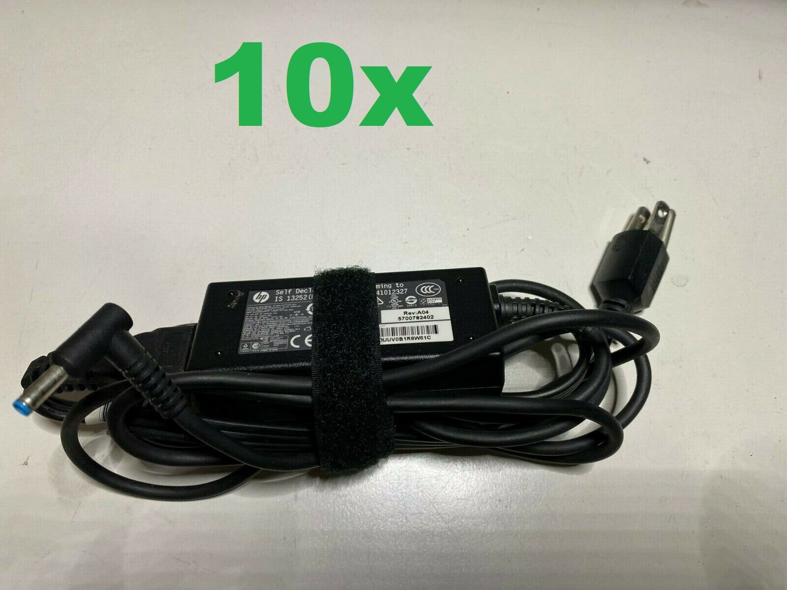 LOT OF 10 GENUINE OEM HP 11 14  G5 Chromebook 45W AC Adapter 741727-001 Blue Tip