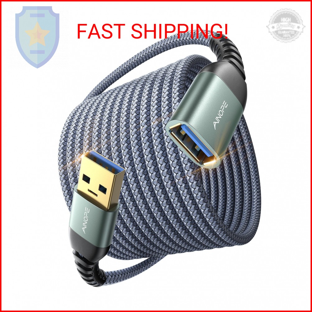 AINOPE USB Extension Cable 10FT,USB Extender,USB 3.0 Extension Cable, Male to Fe