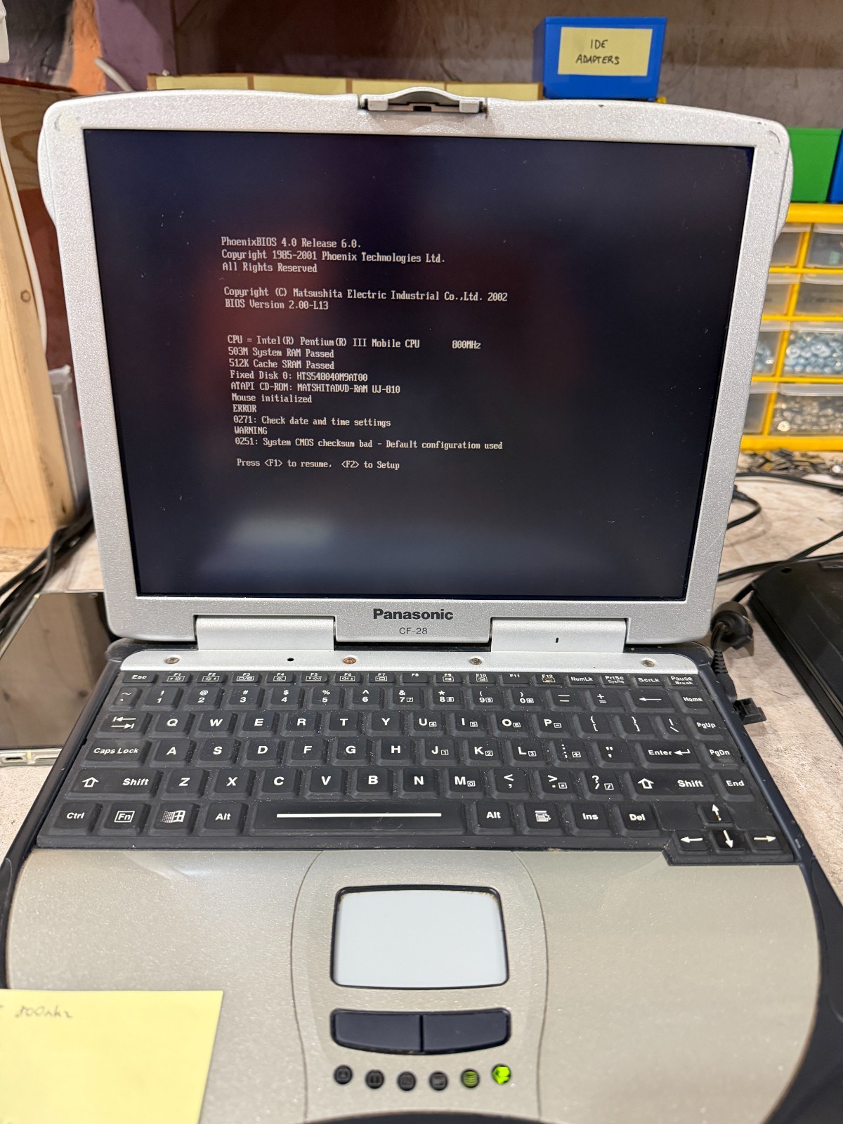 Vintage Windows 98 Panasonic Toughbook CF-28 PIII 500MHz 40GB touchscreen TESTED