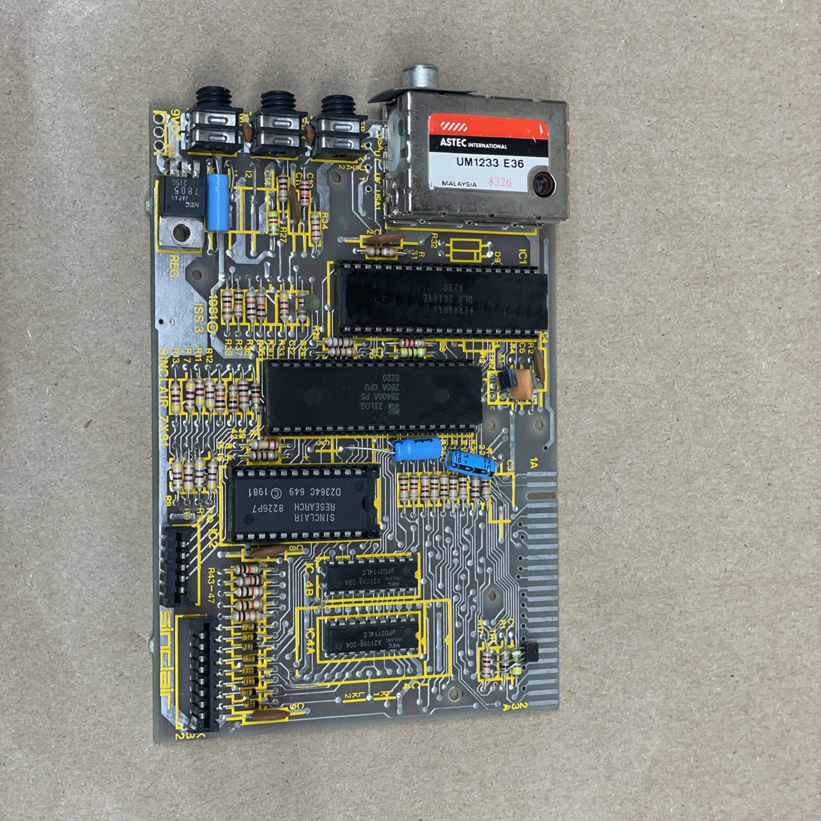 Sinclair ZX81 Issue 3 1K Vintage Computer Board Untested AS-IS