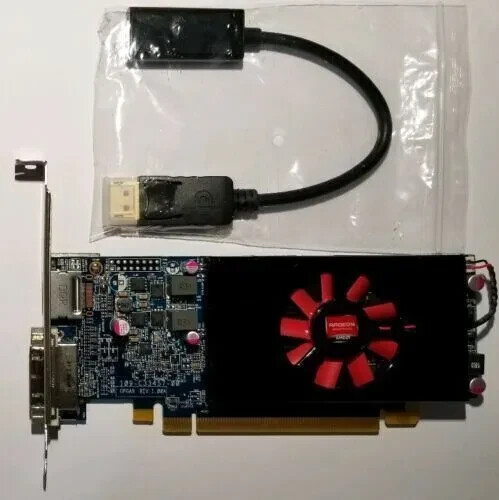 AMD HD 7570 1GB DisplayPort to HDMI Adapter PCIe GDDR5 Windows 10 Video Card
