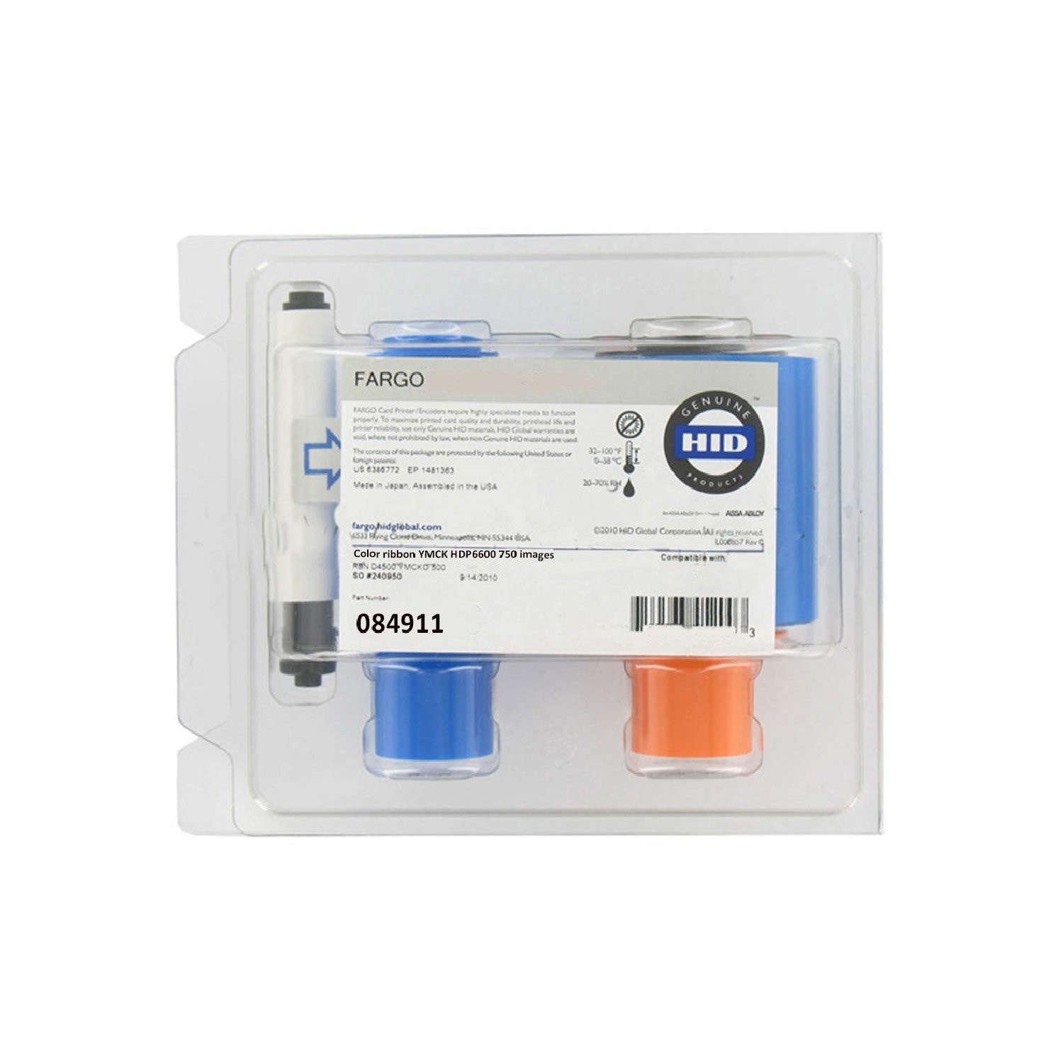 Fargo 84911 Color Ribbon - YMCK - 750 prints HDP6600 Printer
