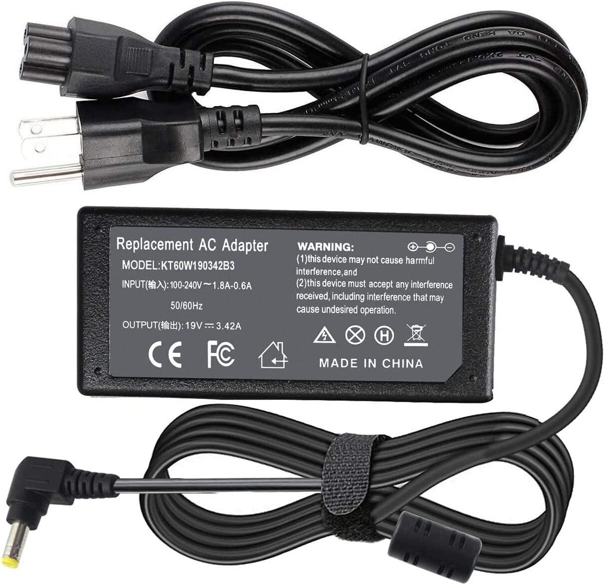 AC Adapter Charger For Toshiba Satellite C855-S5345 C855-S5346 