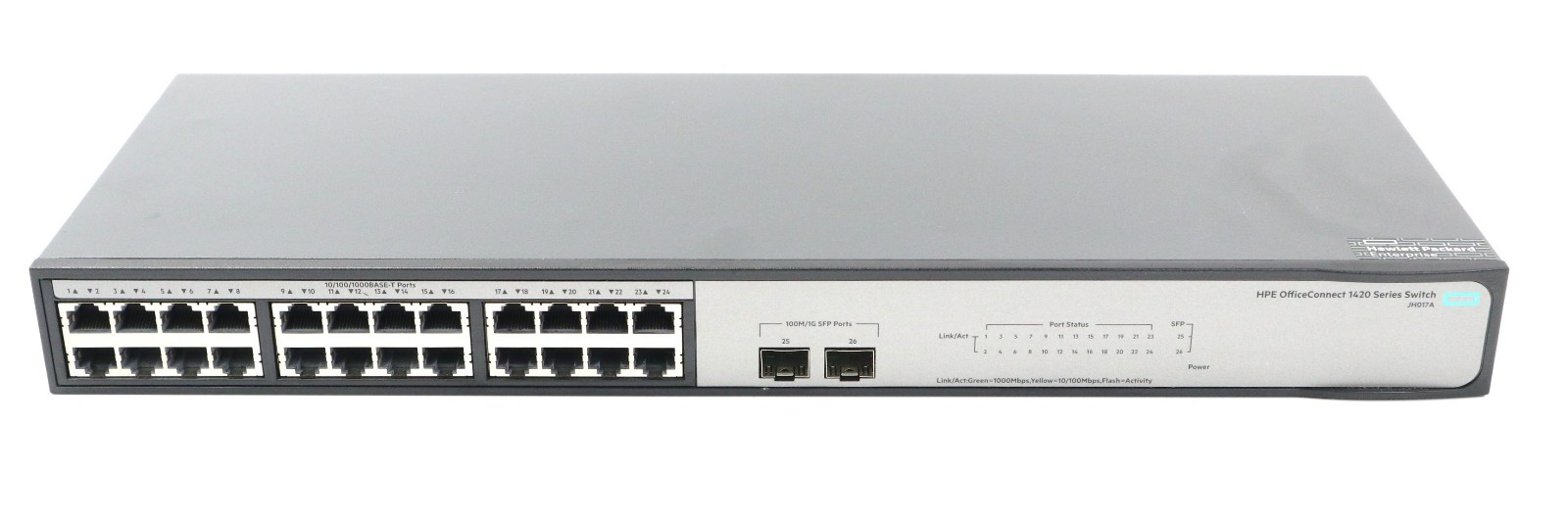 HPE OfficeConnect 1420-24G-2SFP - JH017A - Gigabit Switch - 24 Ports + 2 SFP
