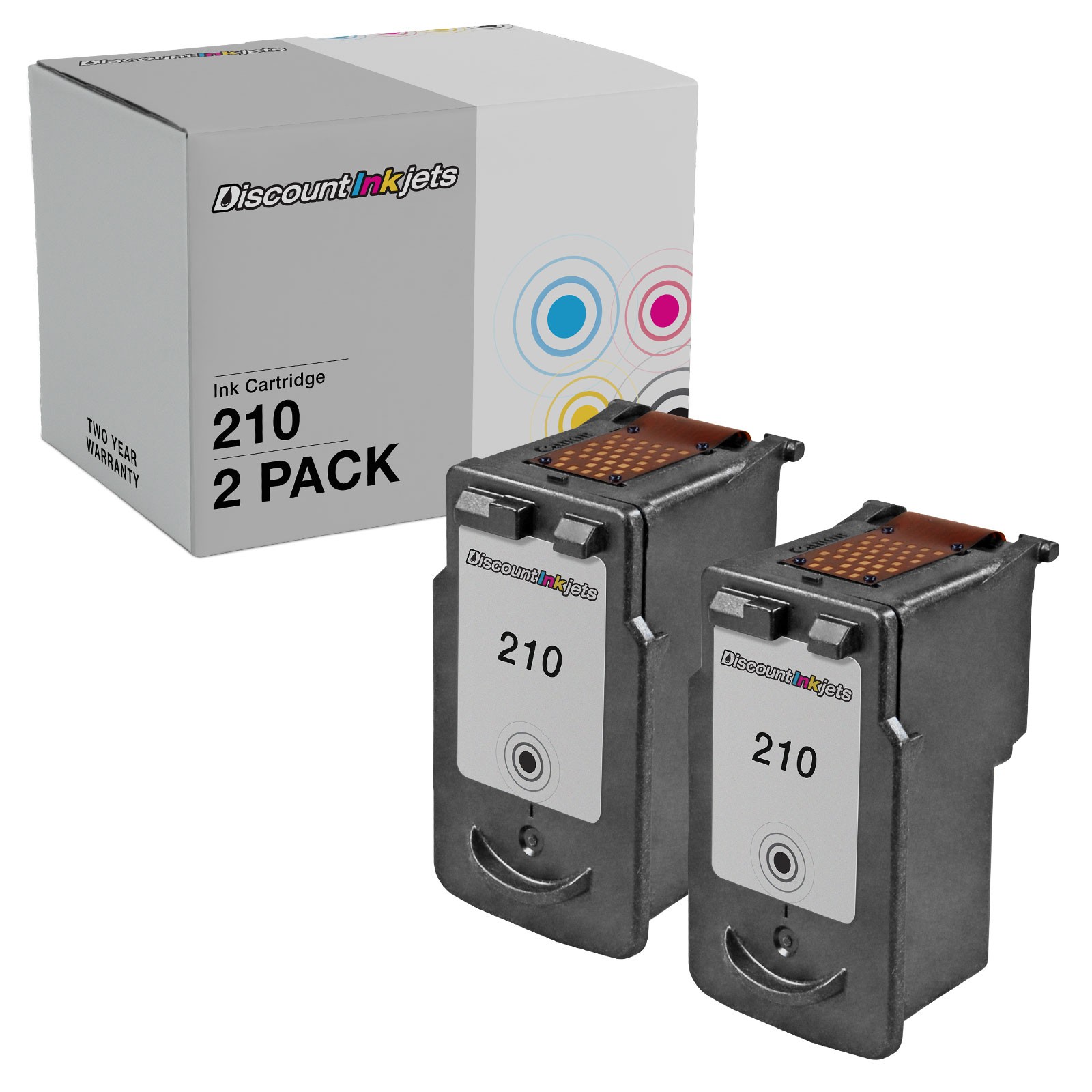 2PK REMAN Canon PG-210 PG210 2974B001 Black Ink Cartridges for MP230 MP240 MX420