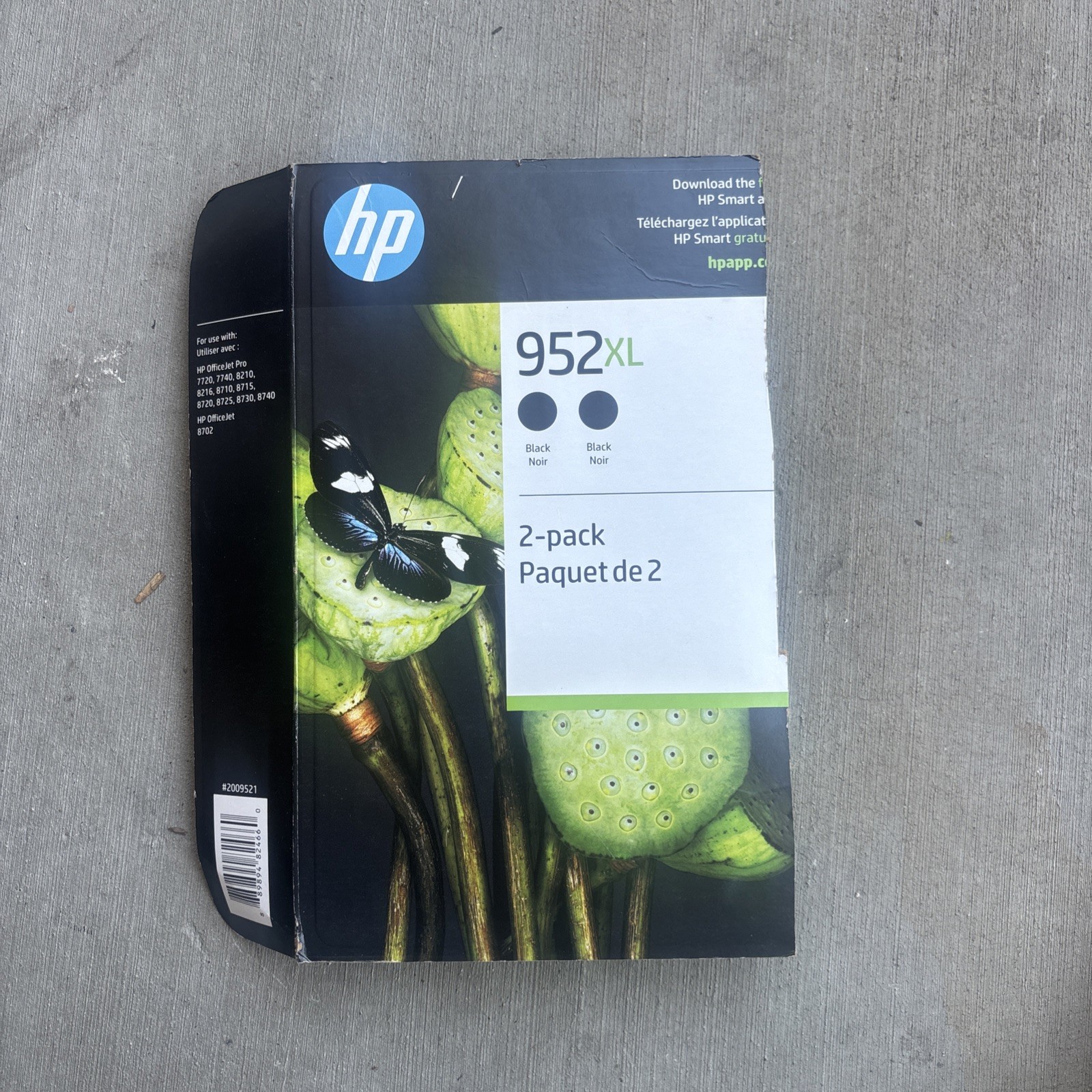 HP 952XL Black High Yield Ink Cartridges N9K29BN 2 Pack exp Used Untested As Is