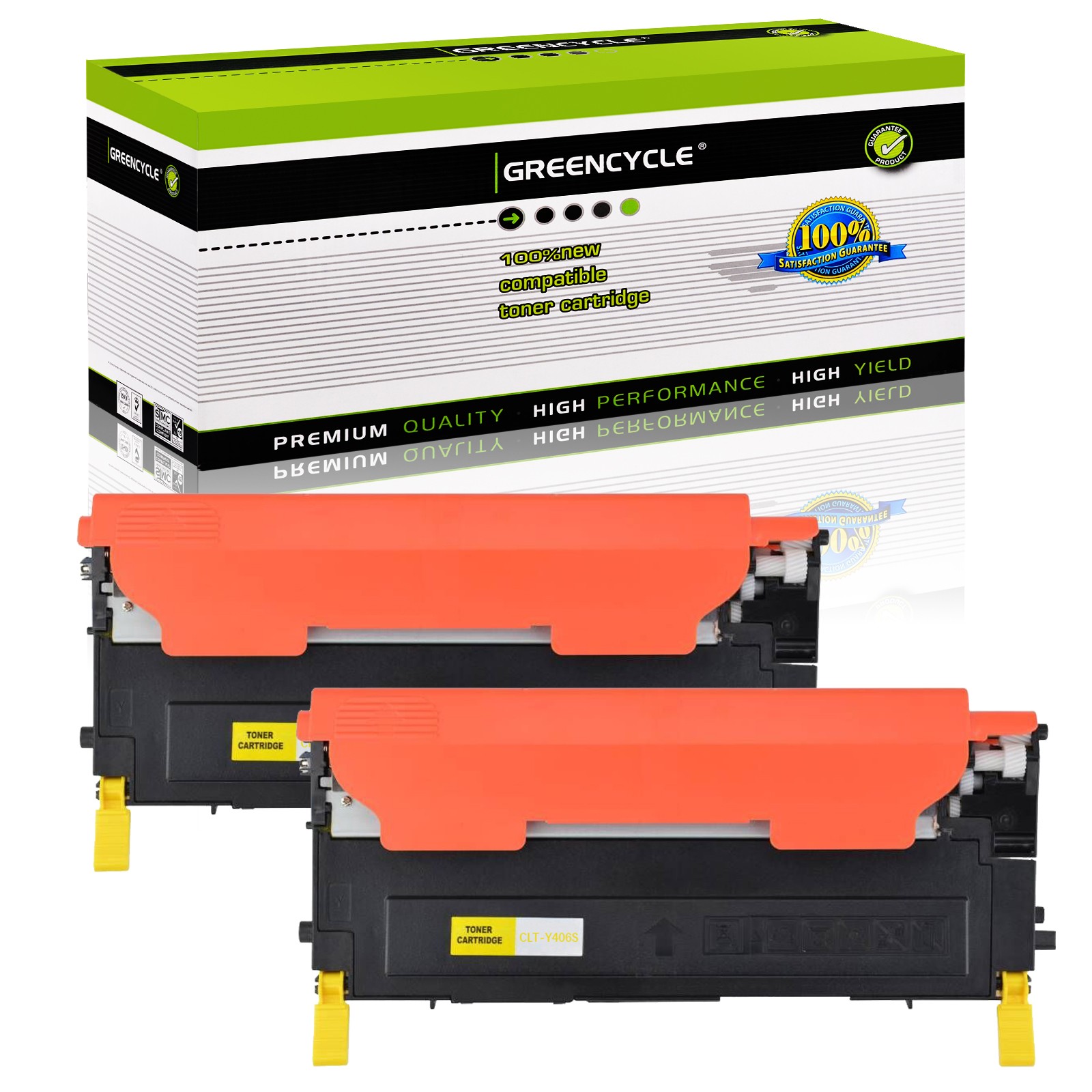 2PK CLT-Y406S Y406S Yellow Toner Cartridge Compatible with Samsung CLX-3300 3303