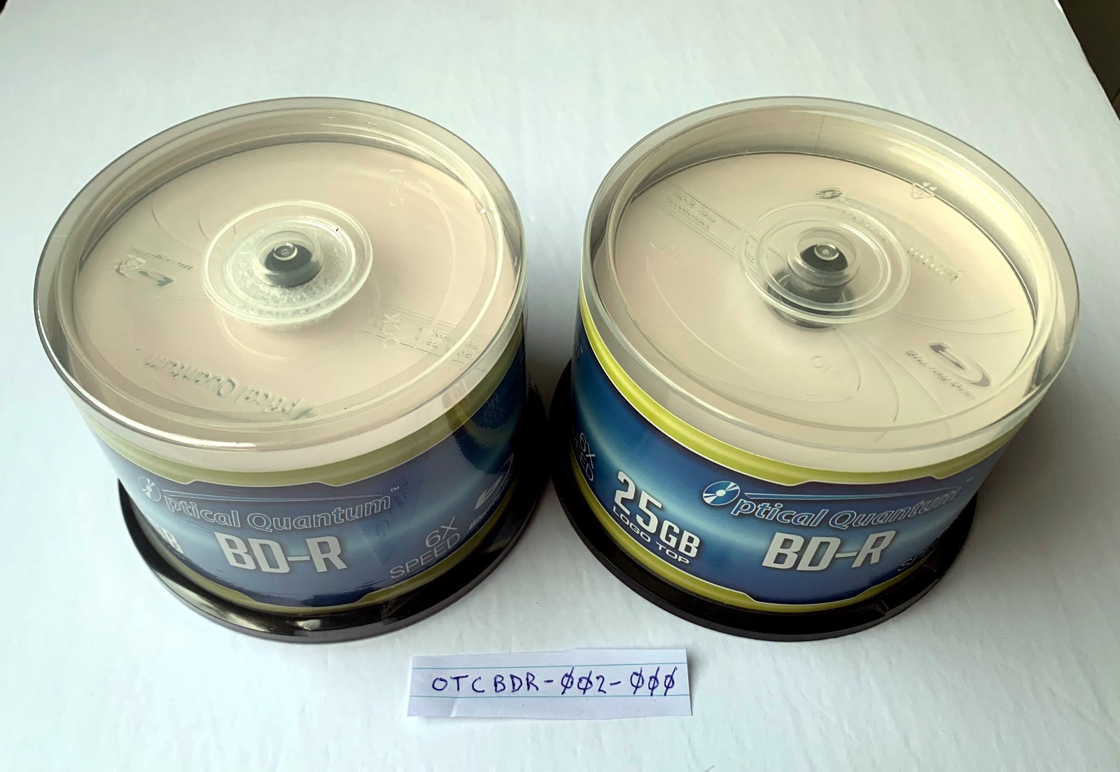 Optical Quantum 6x 25GB Blu-ray BD-R Logo Top Disc - 2x 50-pack minus 2 (98)