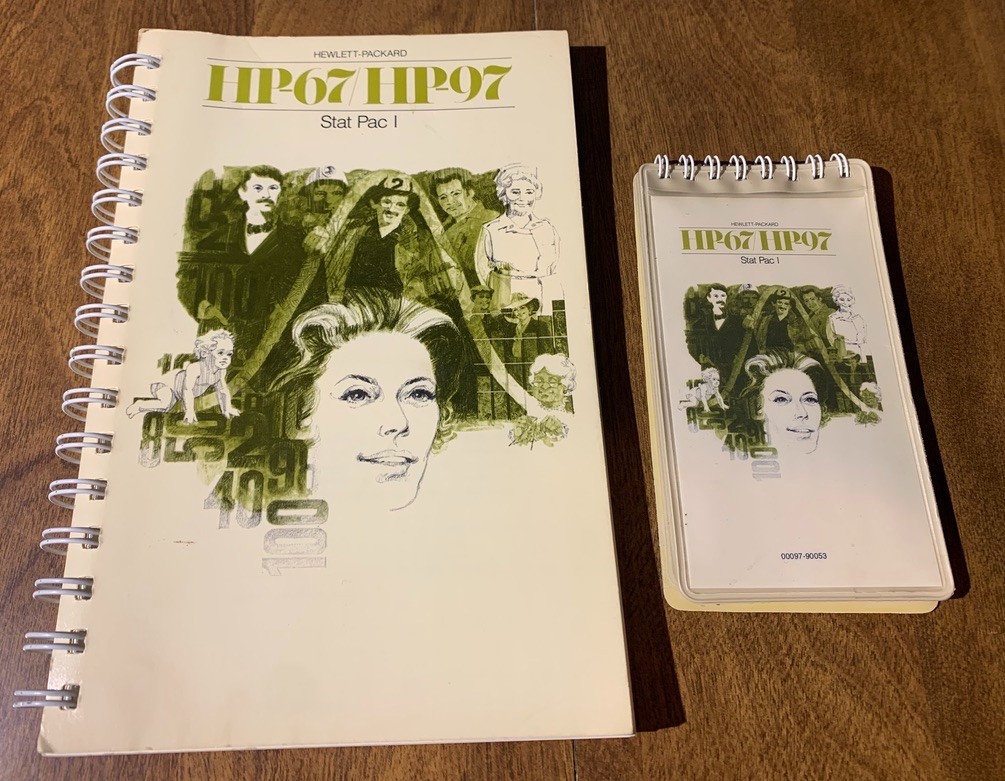 1970s Vintage HP-67/HP-97 Hewlett Packard STAT PAC 1 Manual & Program Cards
