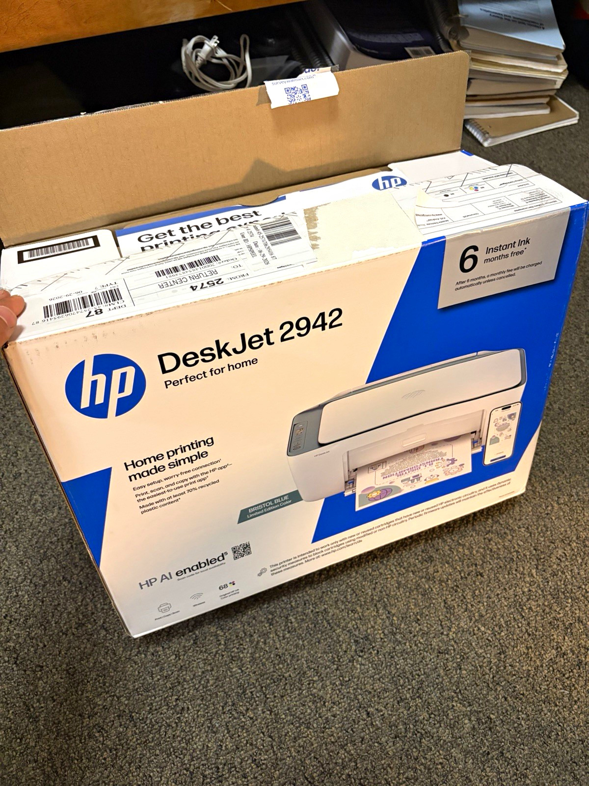 HP DeskJet 2942 Wireless Color All-in-One Inkjet Printer w/ Scanner Copier