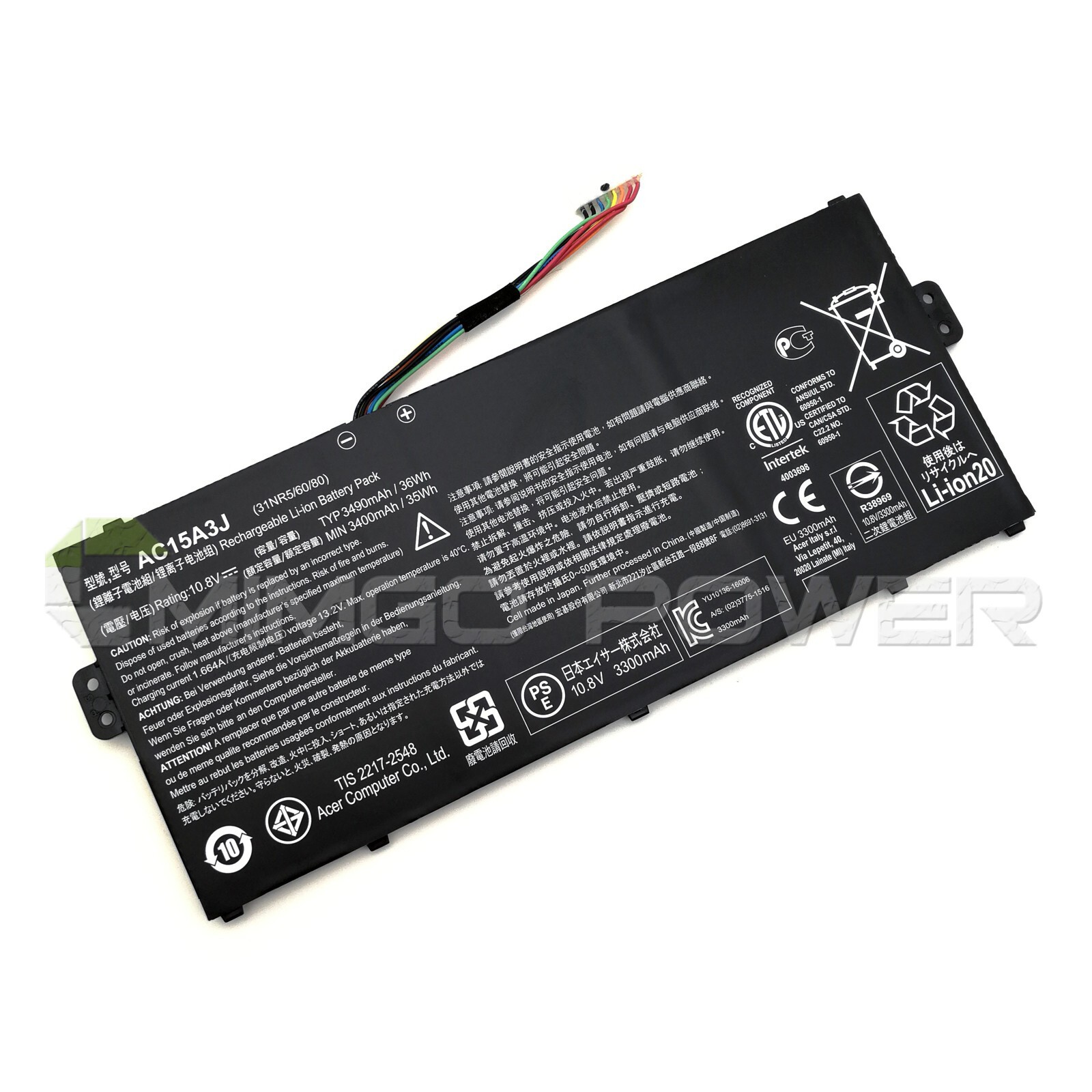 New Genuine AC15A8J AC15A3J Battery for Acer Chromebook 11 C735 CB3-131 CB5-132T